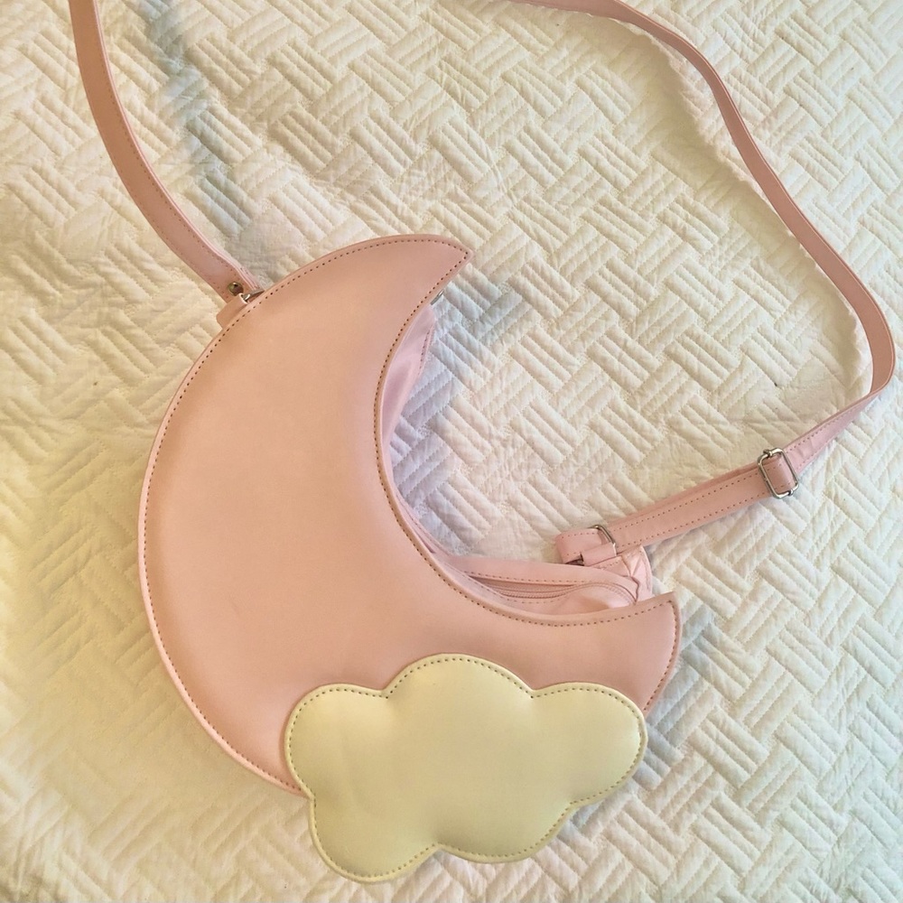 🌙☁️⭐️ kawaii pink moon purse